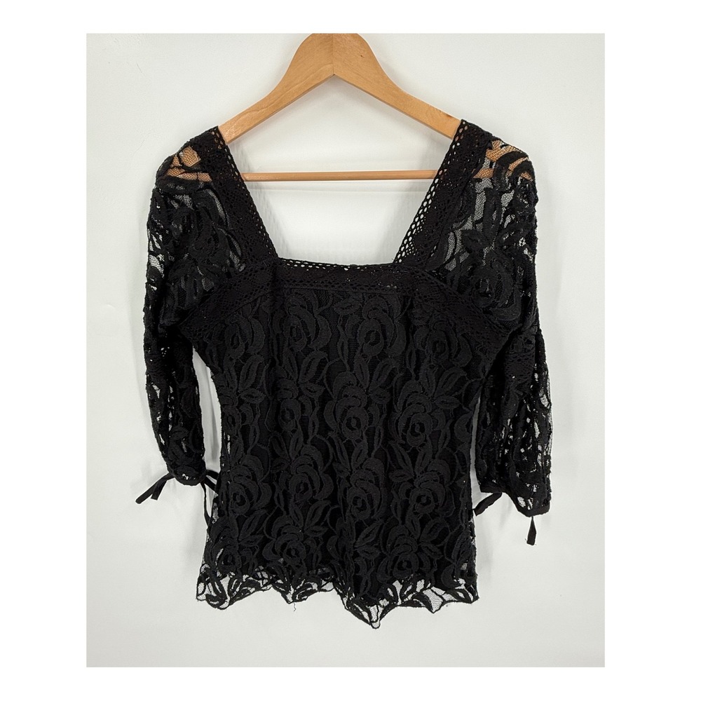 Solitaire by Ravi Khosla Blouse Top Womens S Whimsygoth Dark Fairy Witchy Dainty